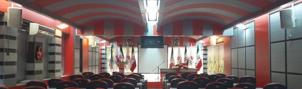 تجهیزات سیستم صوت سالن همایش سرپرستی بانک ملت همدان