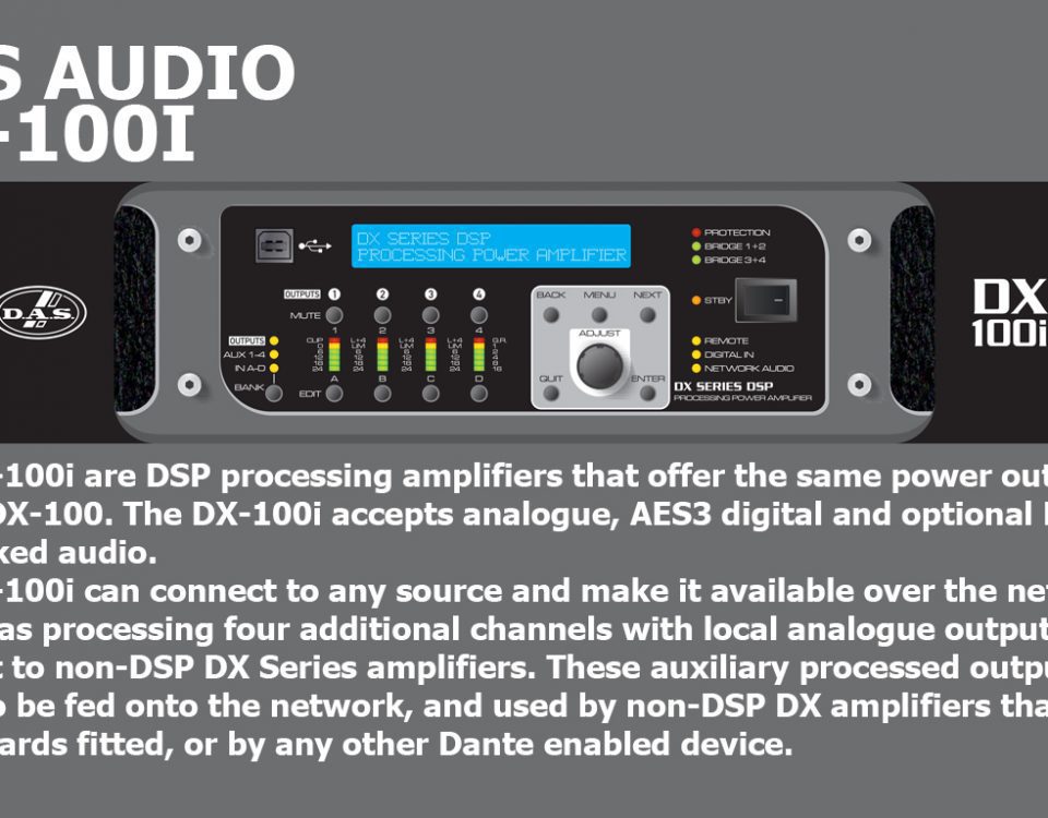 خرید پاور امپلی فایر دیجیتال داس مدل DAS AUDIO DX 100 I|پیش تقویت کننده سیگنال داس|DAS AUDIO DX100I|پاور امپلی فایر داس DAS DX100I|خرید امپلی فایر