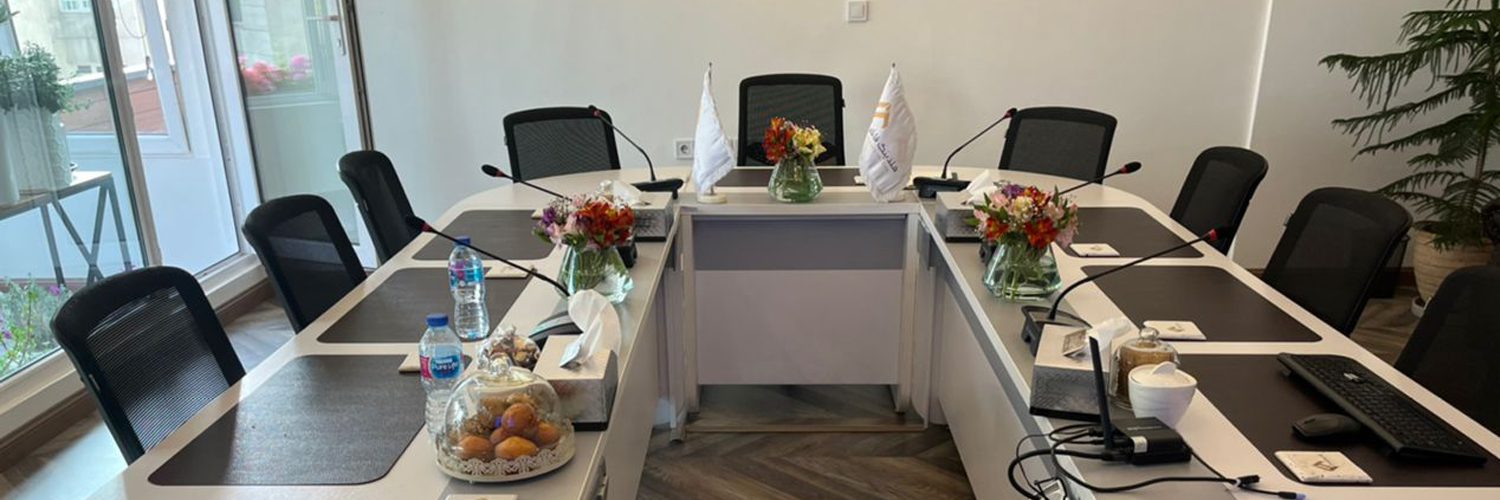 The conference hall of Novin Ide Fakher Iranian company, consultancy, design and implementation of Sennheiser conference system and video conference system with FULLHD camera.