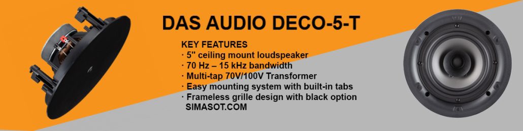 بلندگو سقفی داس DAS AUDIO DECO-5-T